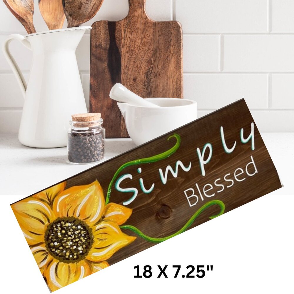 Simply Blessed Kitchen Wall Decor wood Sign Hand Crafted